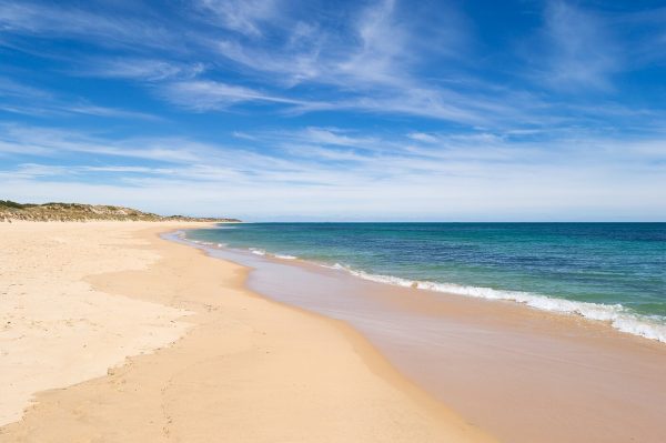 Picture of Binningup Beach with golden sand and turquoise water