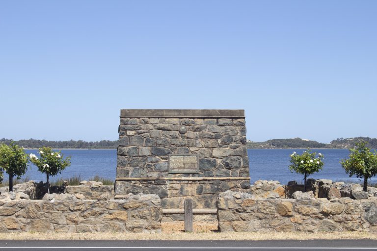 First Settler Landing Seat Memorial Stone