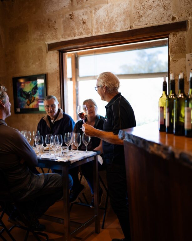 Vineyard 28 winetasting with wine maker