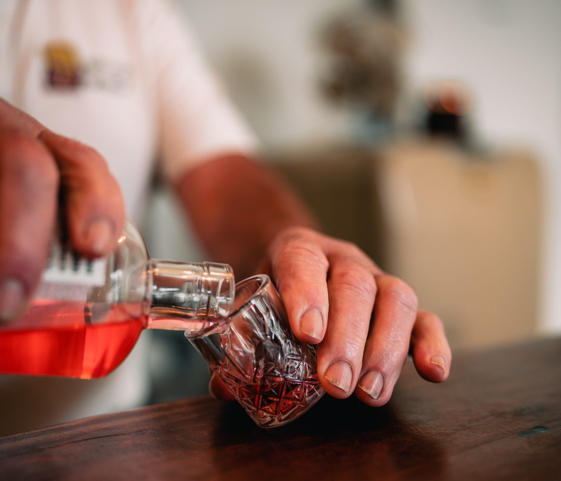 Photo of St Dukes bottle of pink gin