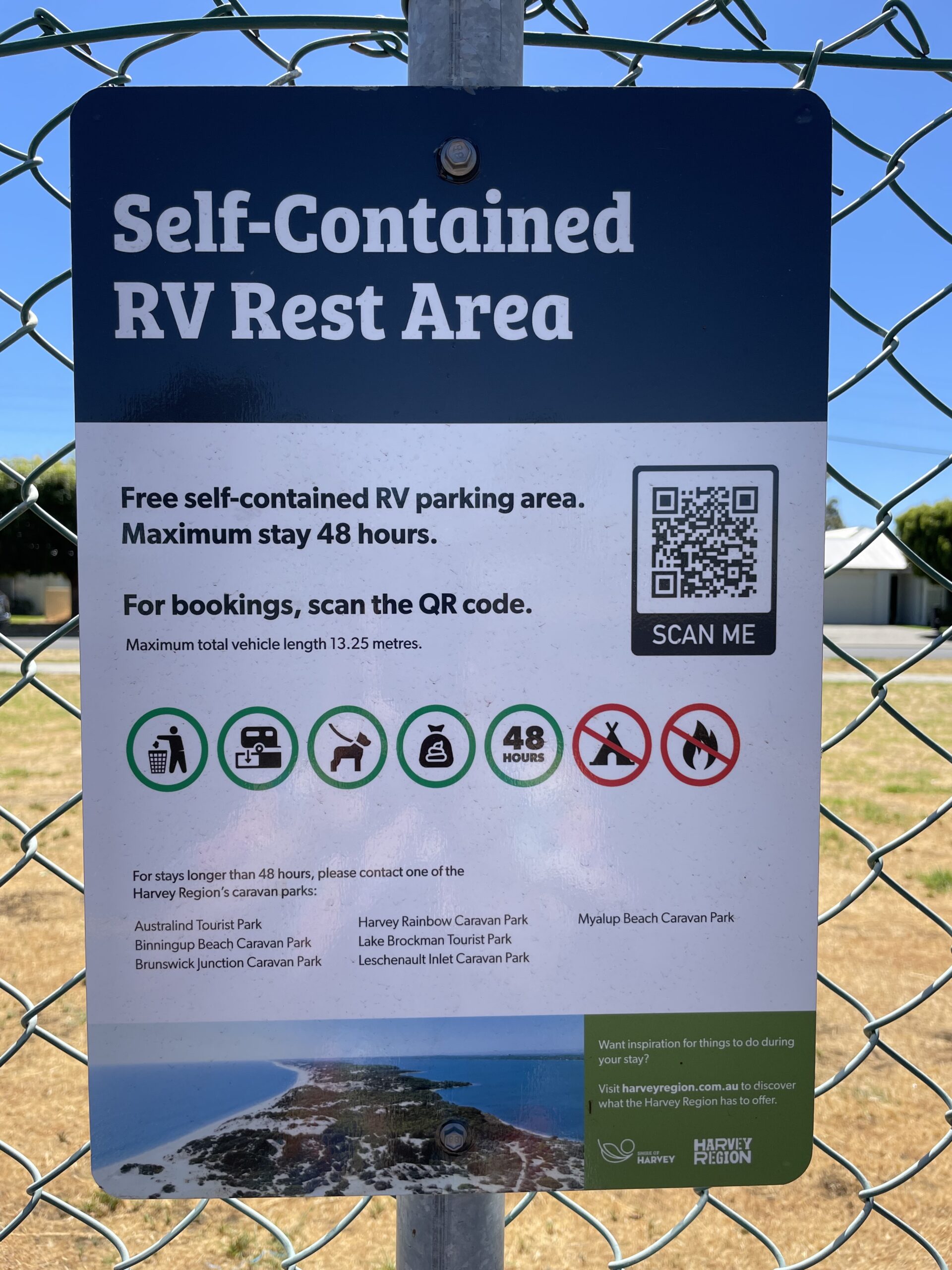 Image of the RV Friendly sign QR code