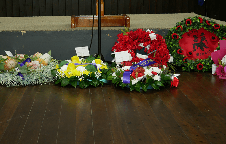 Image of Anzac flower tributes