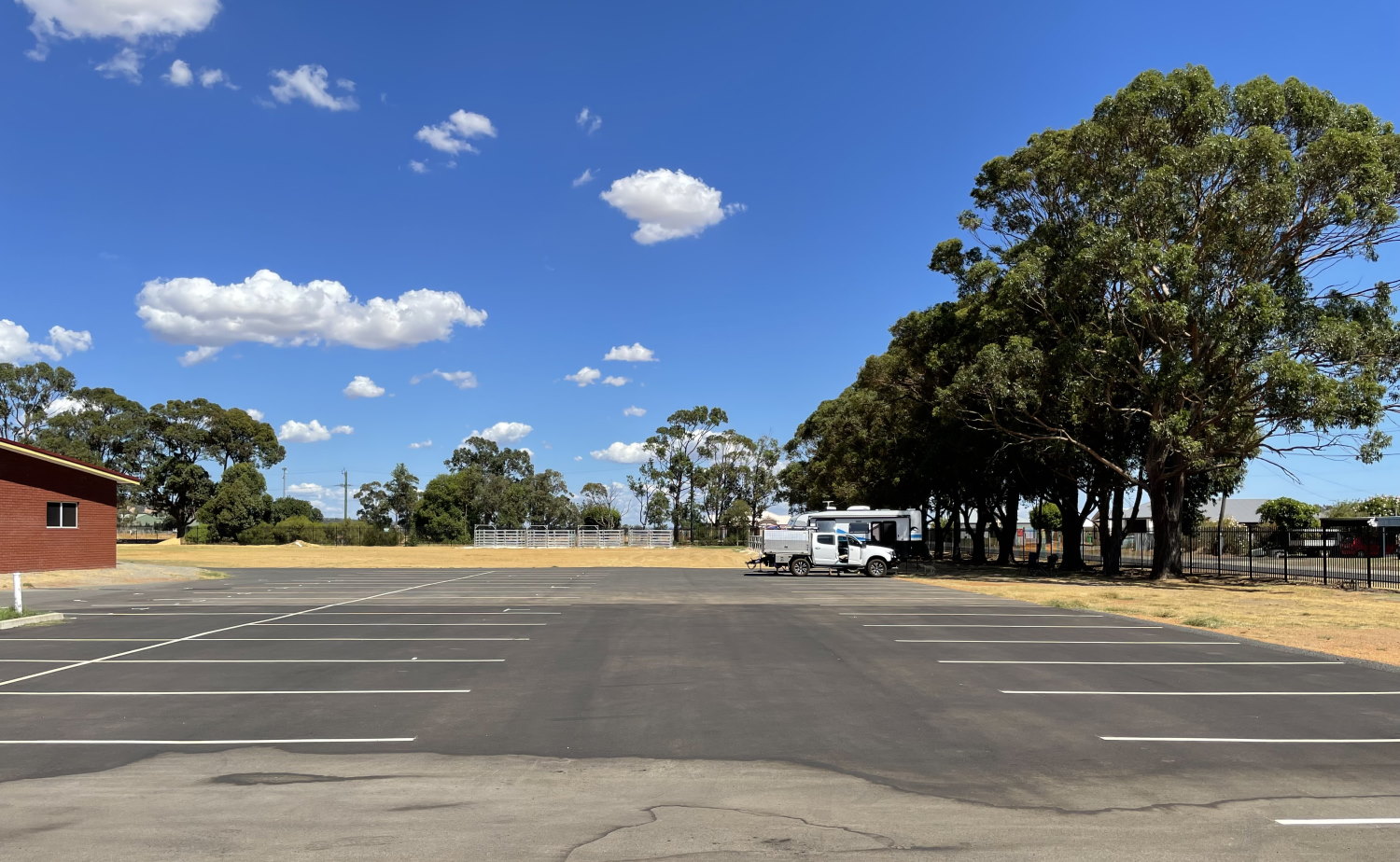 Image of the Brunswick RV Friendly site behind the HBL footy club